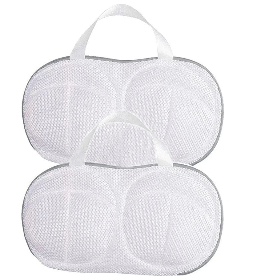 2 Pcs Bra Washing Bags for Laundry – 3D Protective Bracket Lingerie Wash Bag, Non-Deform Dryer Safe