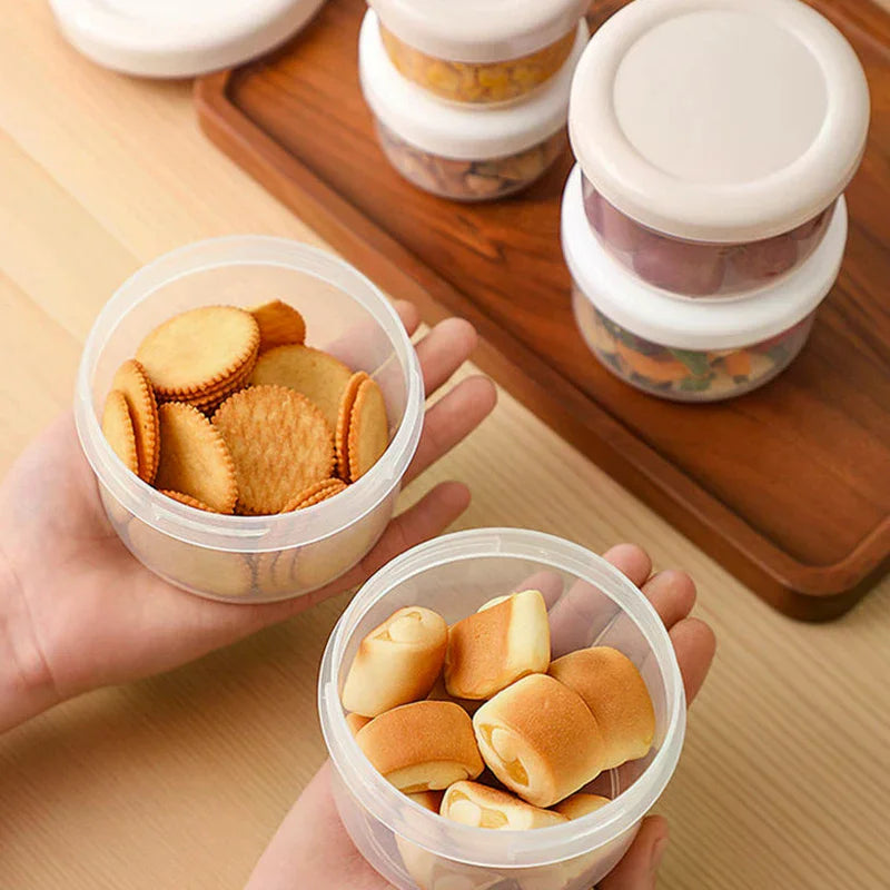 Round Plastic Food Storage Container with Lid | Fridge Box
