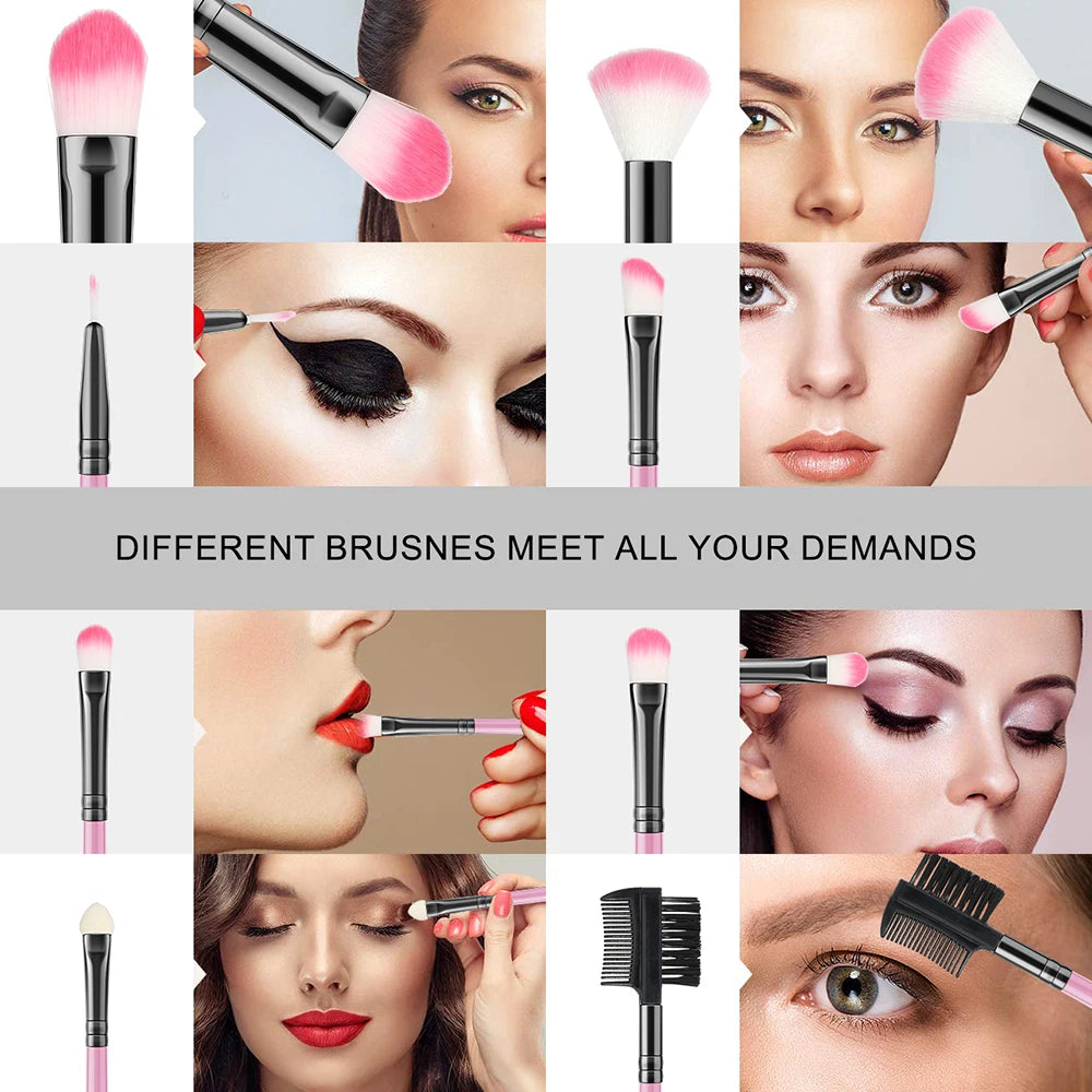 RUNTOIN 13-Piece Makeup Brush Set – Soft Synthetic Brushes