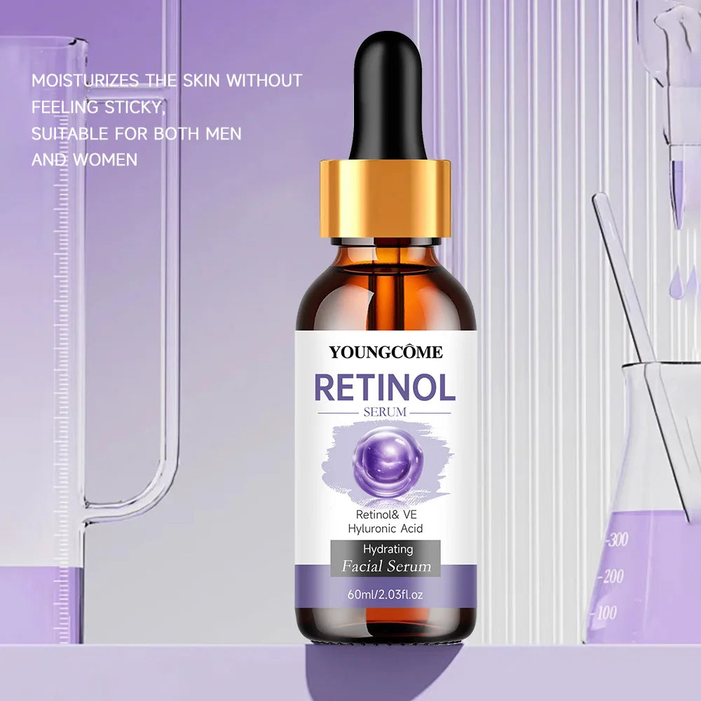 YOUNGCOME Retinol Serum with Hyaluronic Acid - Hydrating Anti Aging Serum for Deep Moisturizing 40/60ML Peaceful Pleasures Health and Wellness