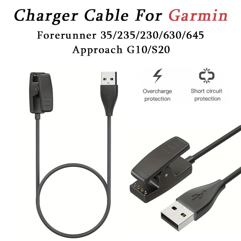 Garmin Forerunner 235 735XT 645 Replacement Charging Clip Cable Peaceful Pleasures Health and Wellness