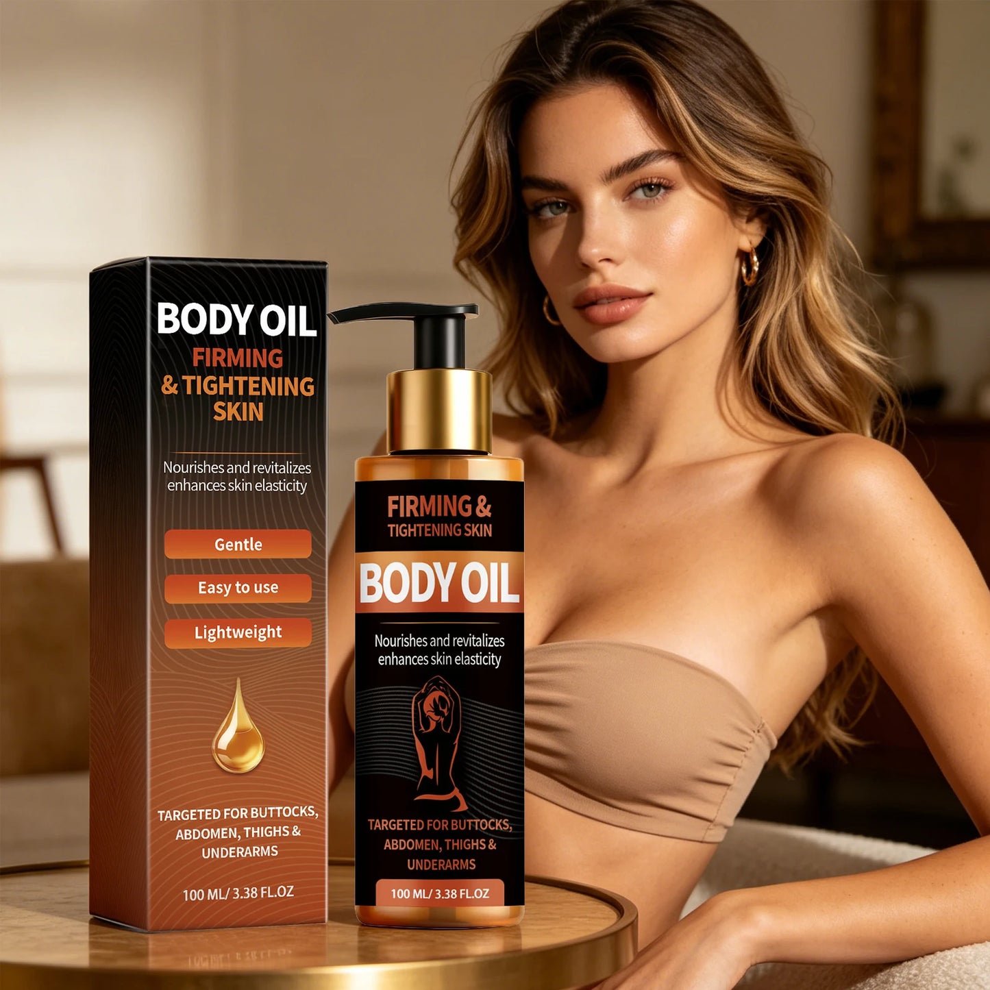 Jojoba Seed Body Firming Oil Lift Firm Skin Smooth Dry Lines Moisturize Improve Elasticity Tighten Loose Skin Body Tighten Oil Peaceful Pleasures Health and Wellness