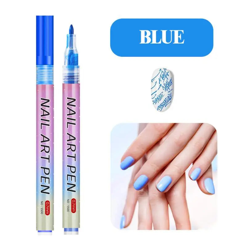 Nail Art Graffiti Pens – Quick-Dry 3D Dot Liner Set (1 or 12pc)