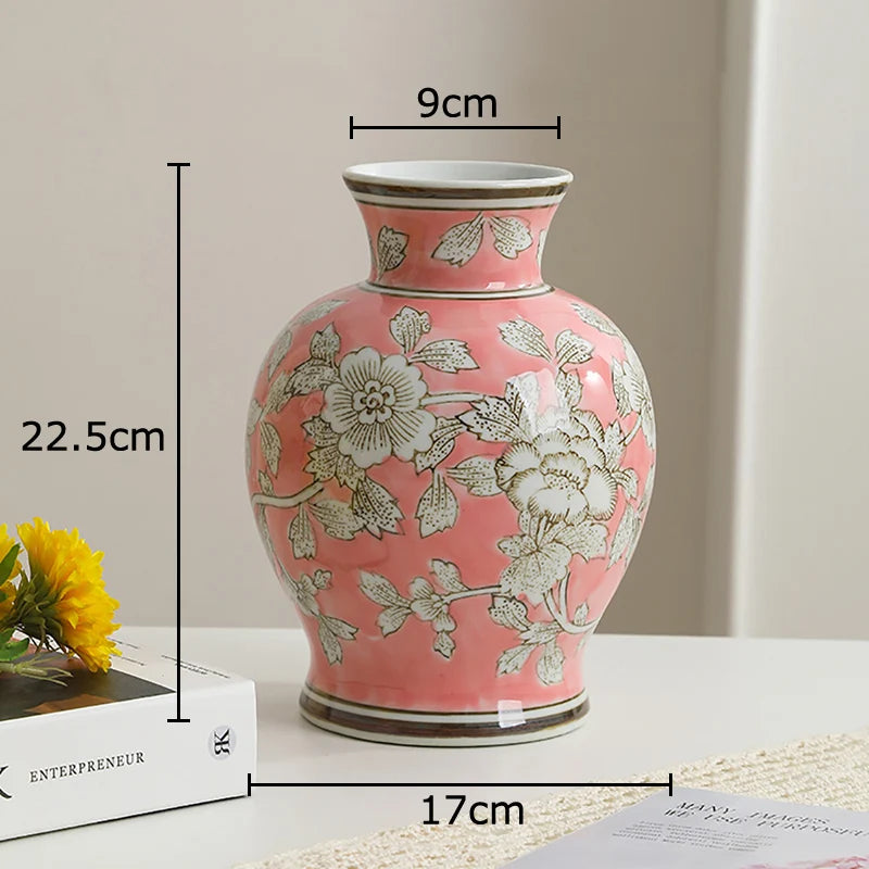 Blue & White Porcelain Vase | Tabletop Flower Décor