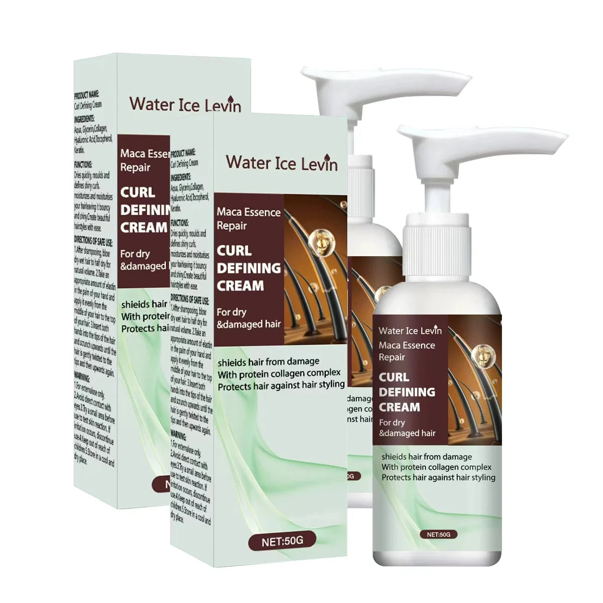 Maca Essence Curl Defining Cream | Keratin & Collagen Frizz Control
