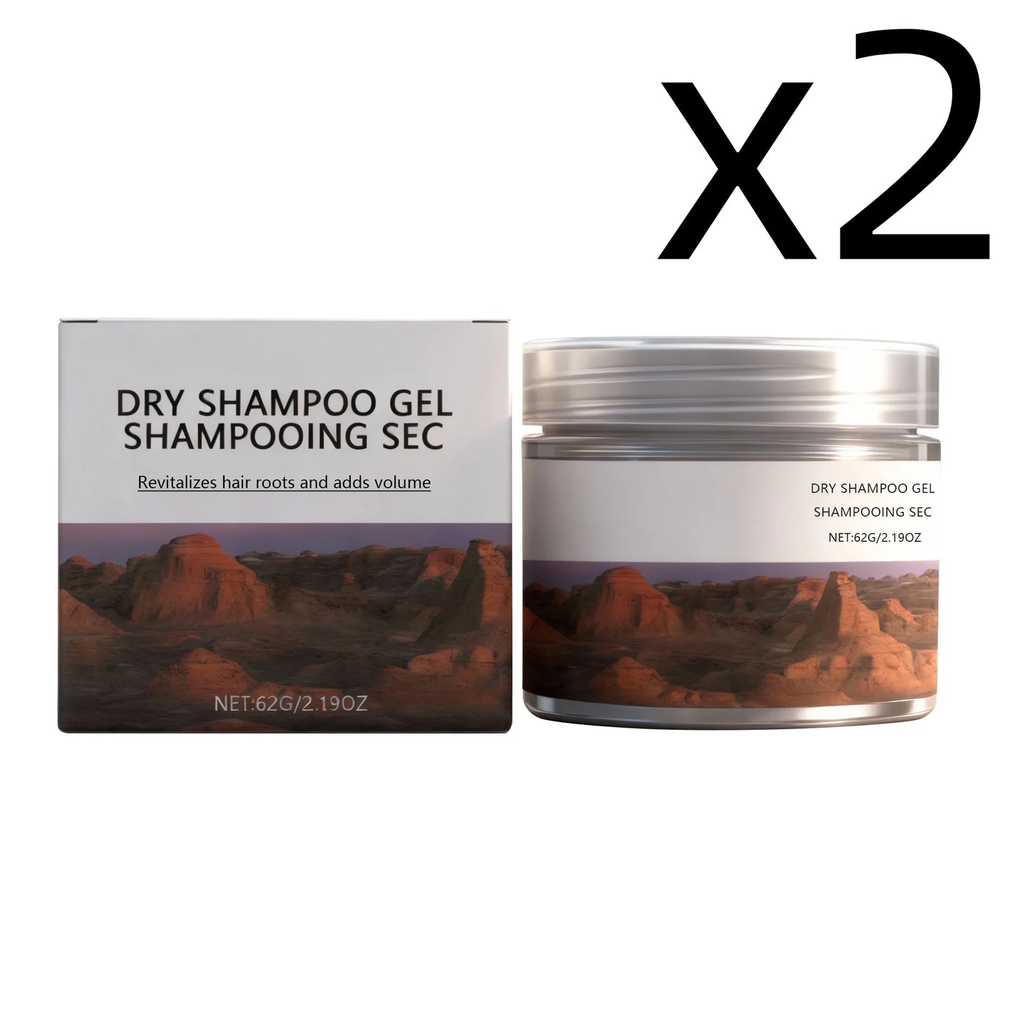 Coconut Oil Dry Shampoo Gel Add Hair Volume Natural Plump Fluffy Keep Hair Refreshing Convenient Use Non Greasy Hair Wash Gels Peaceful Pleasures Health and Wellness 62g Boxed X 2PCS