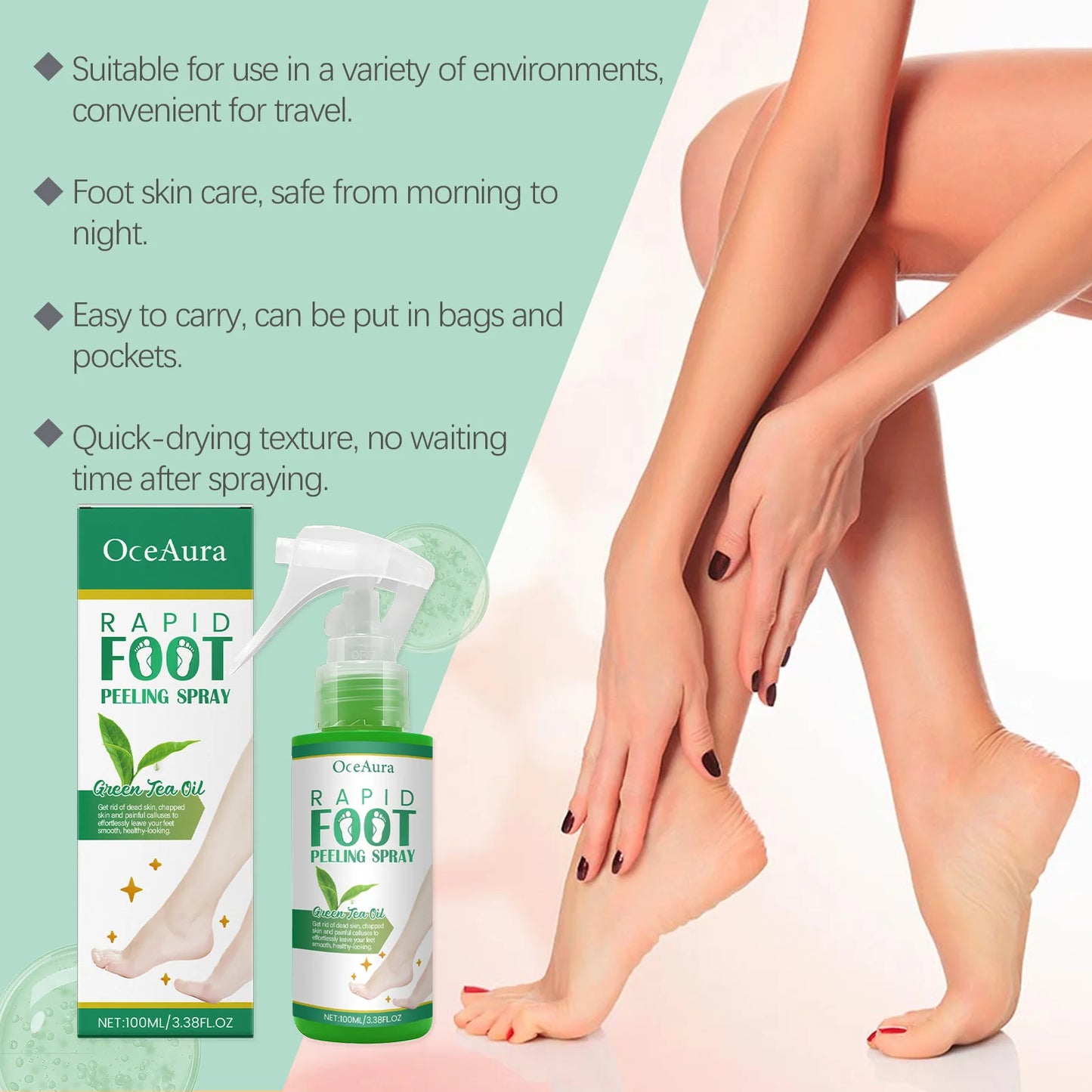 Foot Peeling Spray – Exfoliate & Heal Dry Cracked Heels
