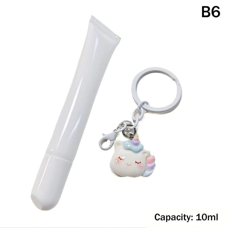 Refillable Lip Gloss Tube with Keychain | 10/15ml DIY