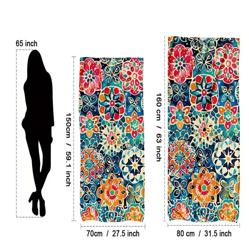 Microfiber Yoga Sports Towel Bohemian-style Outdoor Beach Towel Swimming Quick-drying Beach Towel Peaceful Pleasures Health and Wellness