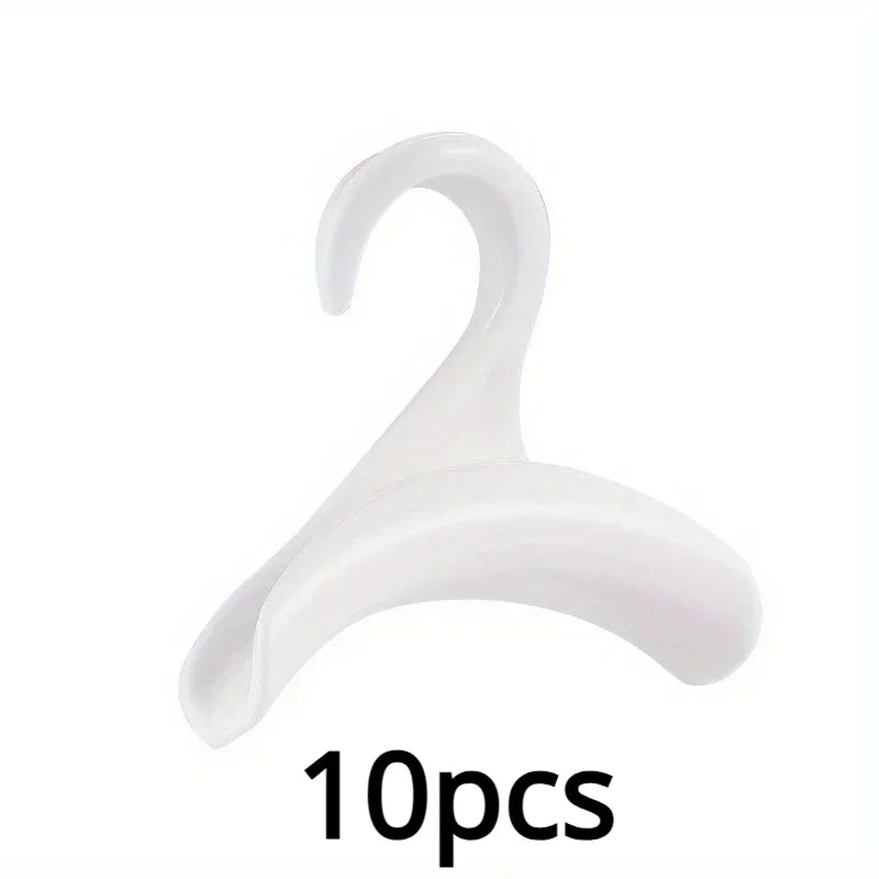 10pcs Widen Multipurpose Hangers Connection Hook Space Saving Hat Silk Scarf Shawls Handbag Hanging Rack Wardrobe Organizer Peaceful Pleasures Health and Wellness White-10pcs XL