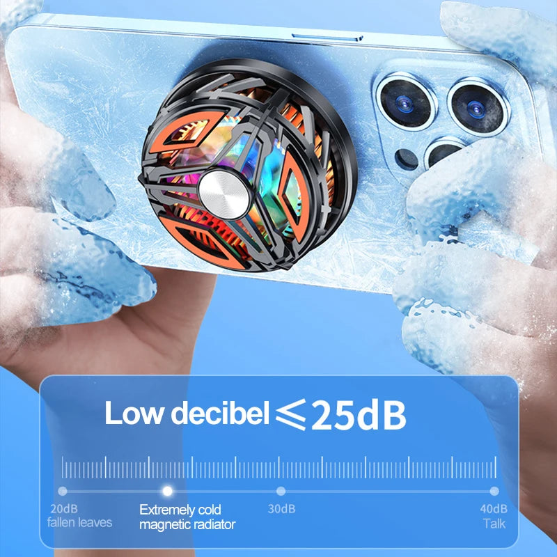 Magnetic Portable Cooler For Mobile Phone Radiator Cooling Fan For Mobile Processor Cooler Cell Cooling Cooler Fan Games Peaceful Pleasures Health and Wellness