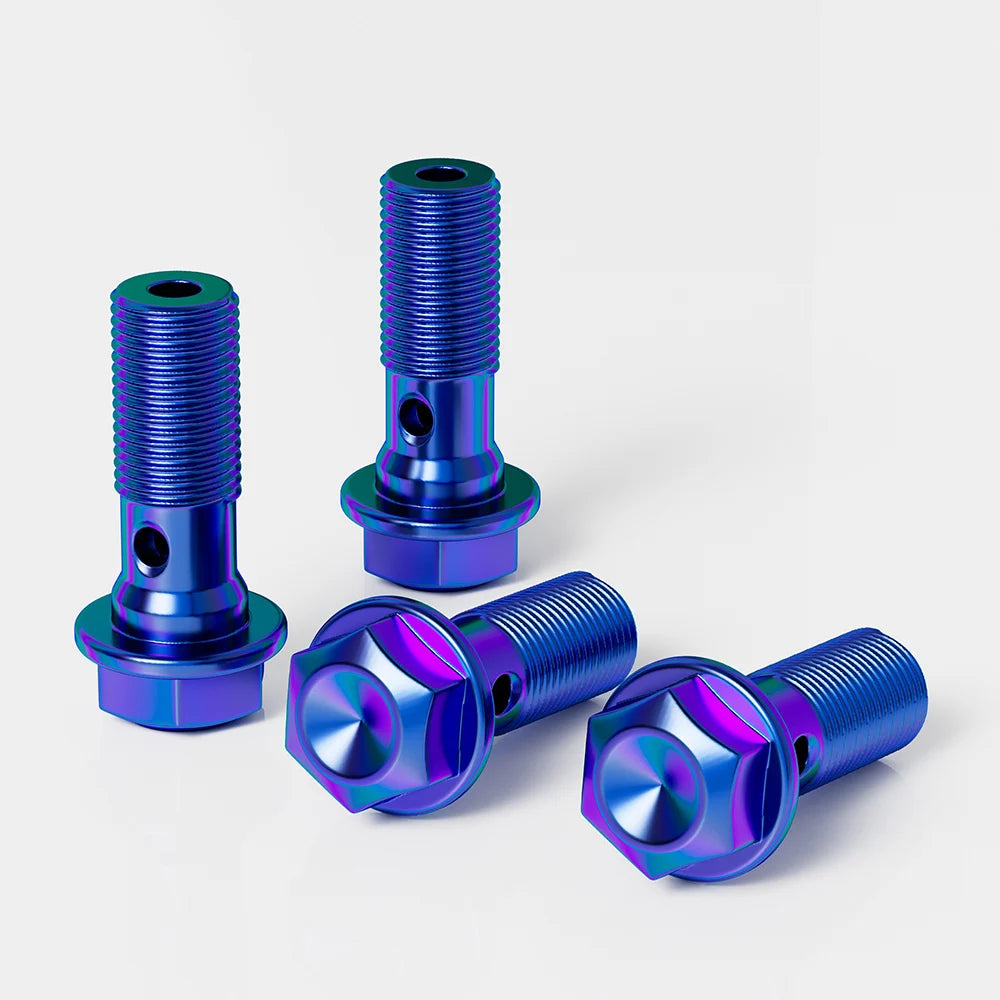 M10 Hollow Banjo Bolt Brake Caliper Oil Drain Screw Titanium