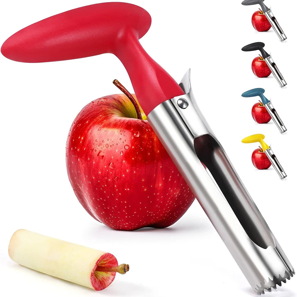 Stainless Steel Apple Corer – Sharp Fruit & Veggie Core Remover