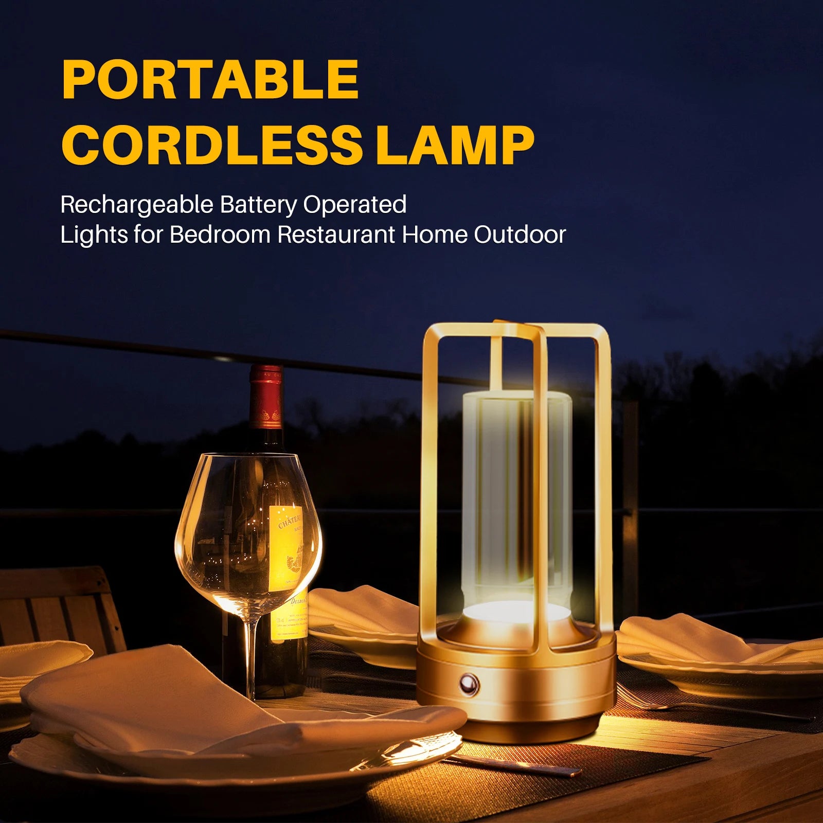 Dimmable Led Cordless Table Lamp Style Desk Lamps Outdoor Camping Atmosphere Light Restaurant Creative Beside Night Lights ABS Peaceful Pleasures Health and Wellness