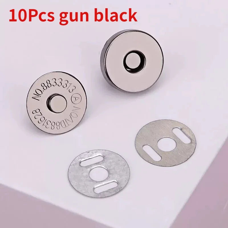 Magnetic Snap Buttons for Bags & Sewing – Metal Flatback Set