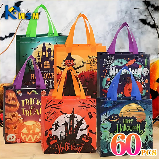 Halloween Trick or Treat Bags | Non-Woven Tote Gift Bags 1–60 PCS Halloween Party Bags Oasis Select