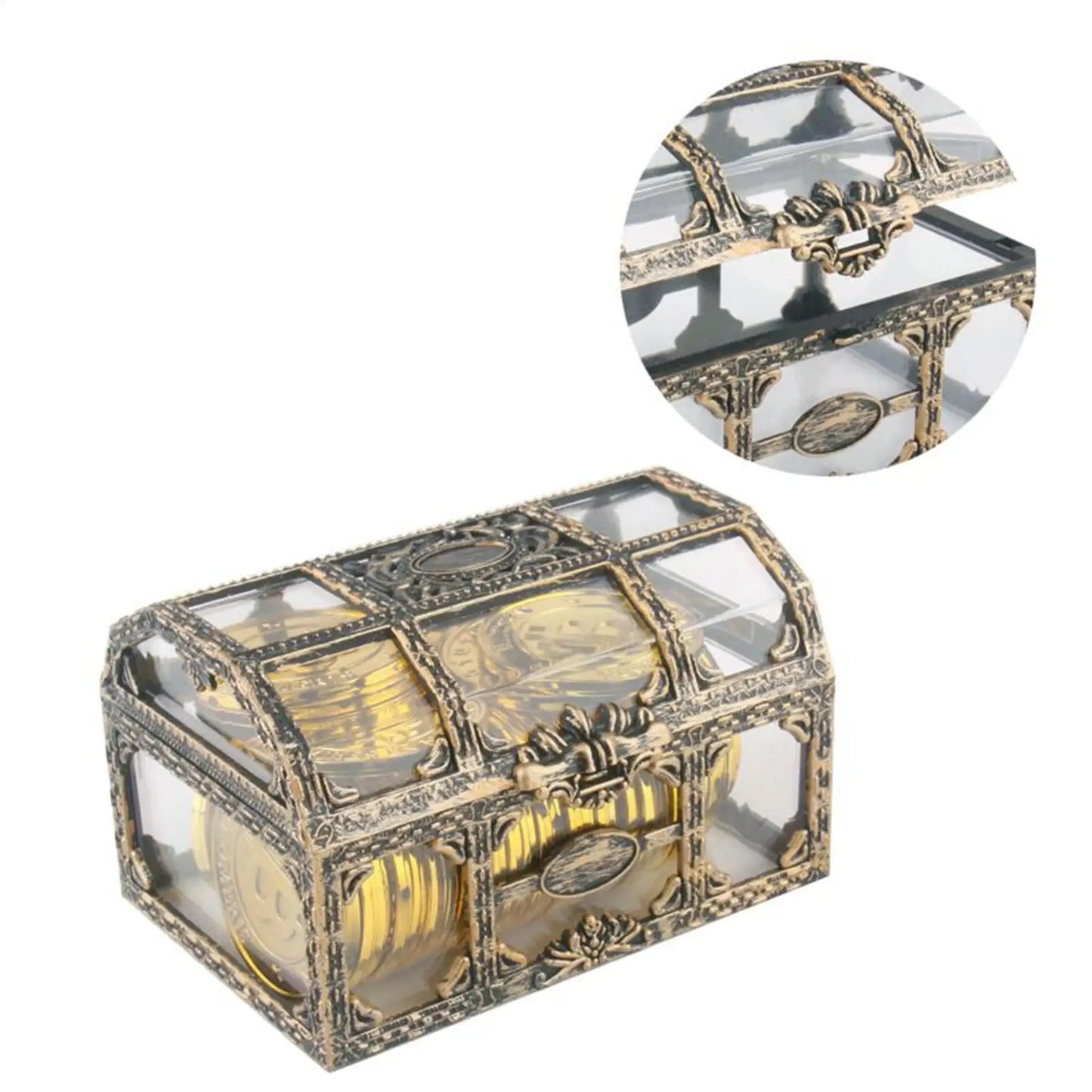 Transparent Pirate Treasure Chest Box – Jewelry & Trinket Organizer