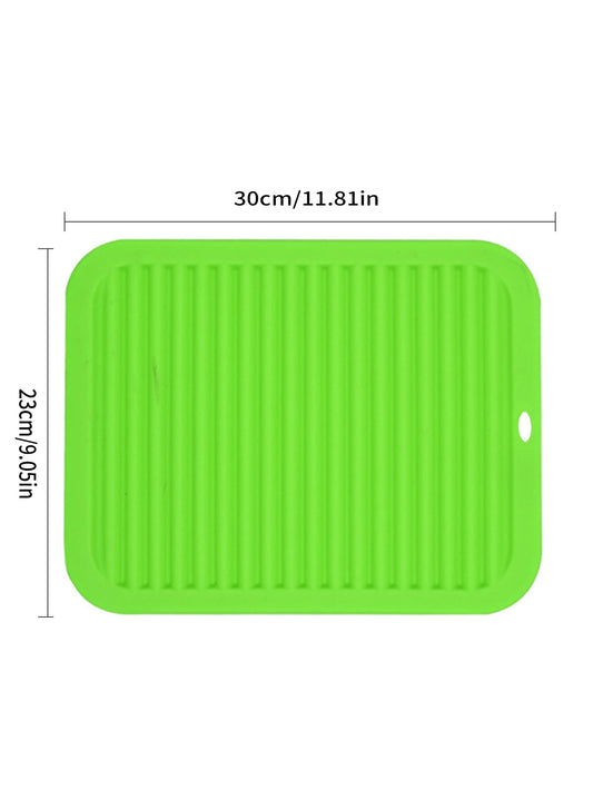 Silicone Dish Drying Mat, Silicone Trivets for Hot Pots and Pans Dish Drainer Mat Heat Resistant Non-slip Dish Drying Pad Peaceful Pleasures Health and Wellness C L