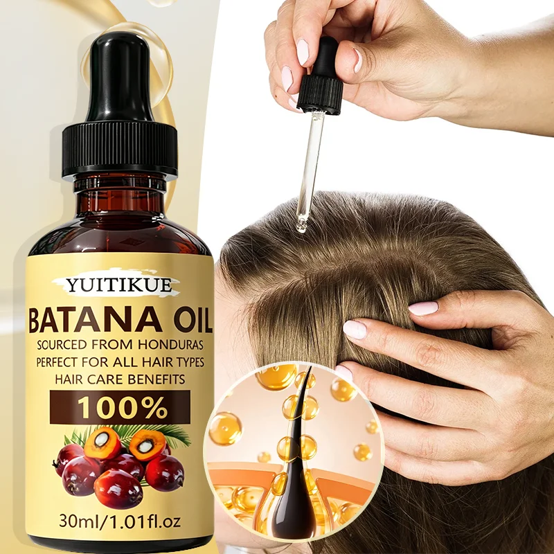 YUITIKUE 100% Pure Batana Oil 30ml Sourced From Honduras Natural Hair Care Oil for All Hair Types Peaceful Pleasures Health and Wellness