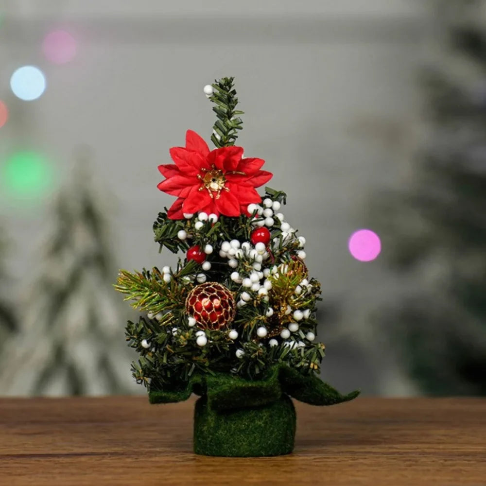 Mini Artificial Christmas Tree Tabletop Ornament | Desk Decor