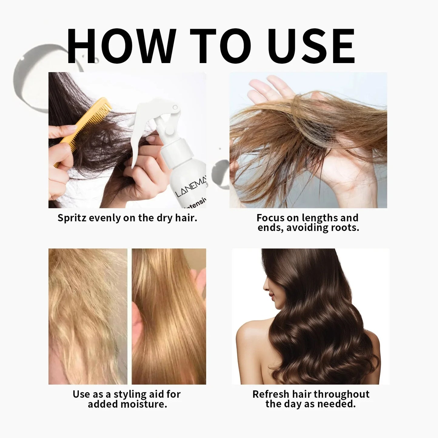 Intensive Moisturizing Hair Spray – All Hair Types, 120ml