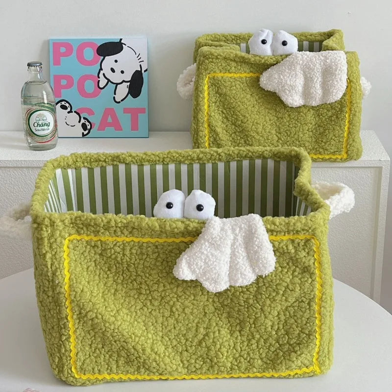 Plush Storage Basket Storage Box High Appearance Monster Toys Snacks Sorting and Storage Basket Large Capacity Storage Artifact Peaceful Pleasures Health and Wellness
