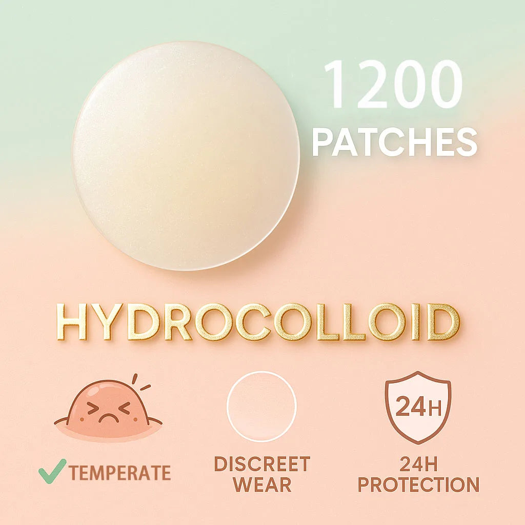 1200 Hydrocolloid Acne Patches – Alcohol-Free Blemish Stickers