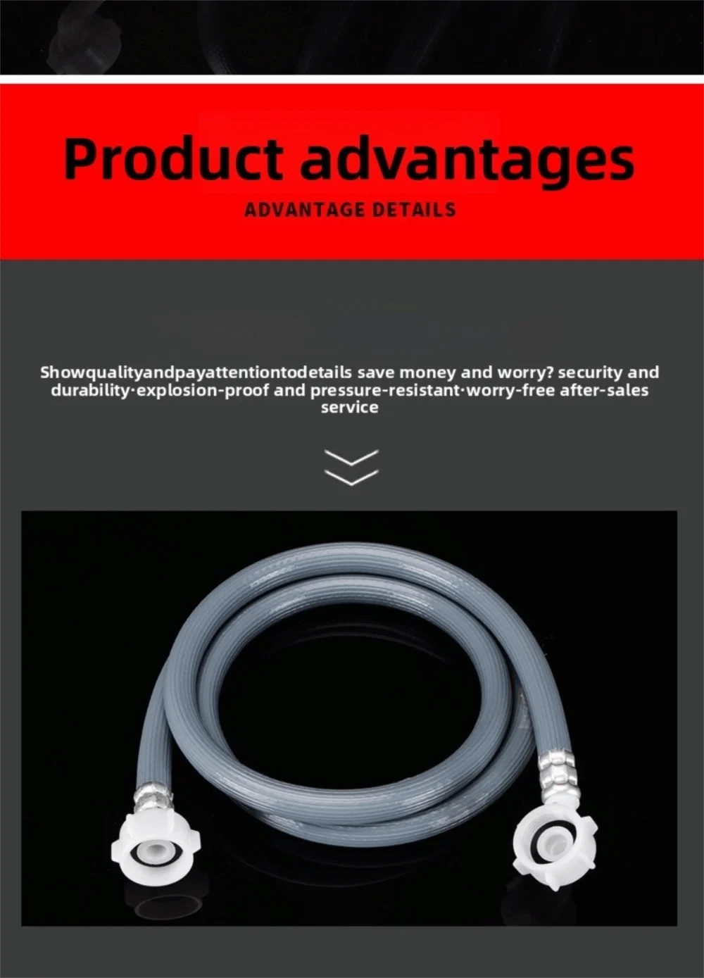 3/4" High-Pressure PVC Washing Machine Inlet Hose 2–5M