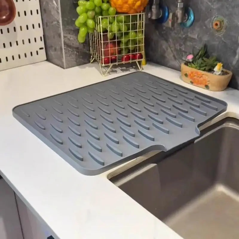 Non-Slip Silicone Dish Drying Mat 32×26cm | Heat Resistant