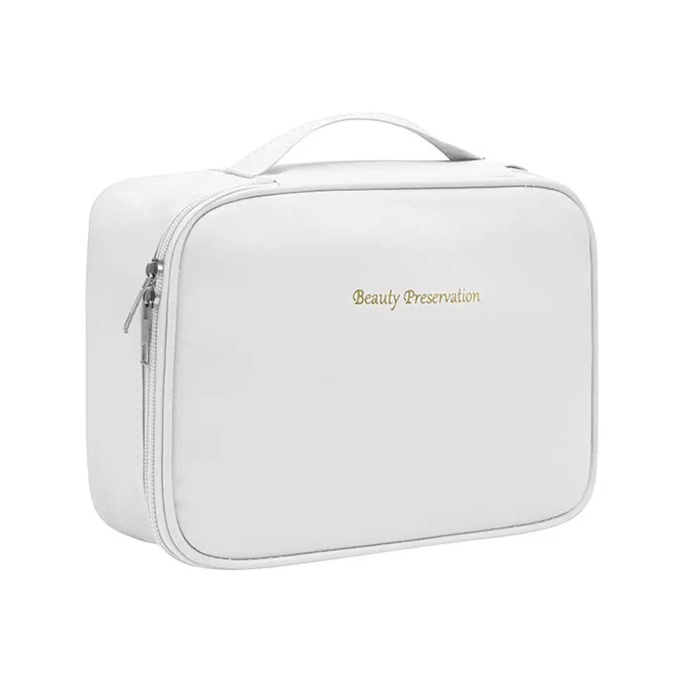 Women's Cosmetic Bag Makeup Bag Double Layer Large Capacity Luxury Cosmetics Organizer Travel Essentials Women's Cosmetic Bag Peaceful Pleasures Health and Wellness B