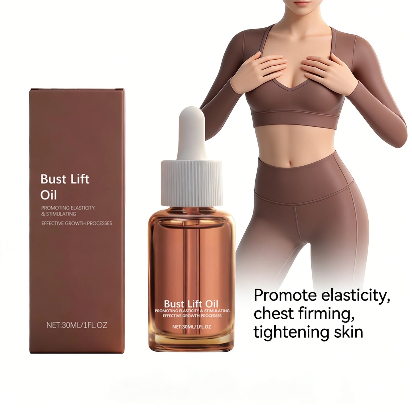 Bust Lift Oil Breast Enhancement Essential Oil Promote Elasticity Chest Firming and Lifting Nourishing Smoothing Body Skin Care Peaceful Pleasures Health and Wellness