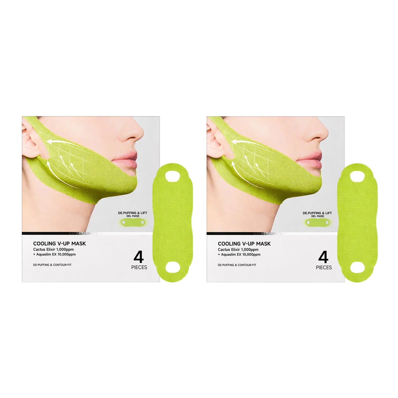 Cooling V-Up Face Lifting Mask – Chin & Jawline Firming Patch Peaceful Pleasures Health and Wellness 8pieces