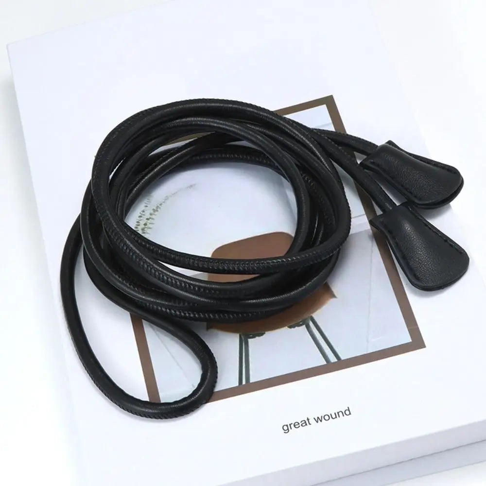 Knotted Waist Tie Belt – Vintage Punk PU Rope Waistband