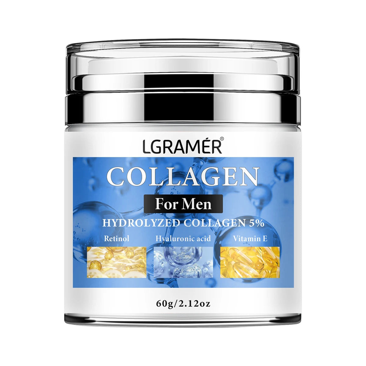 Anti-wrinkle Cream for Men Smooth Wrinkles Shrink Pores Firming Moisturizing Retinol Younger Face Cream Skin Care Cosmetic Peaceful Pleasures Health and Wellness 60g
