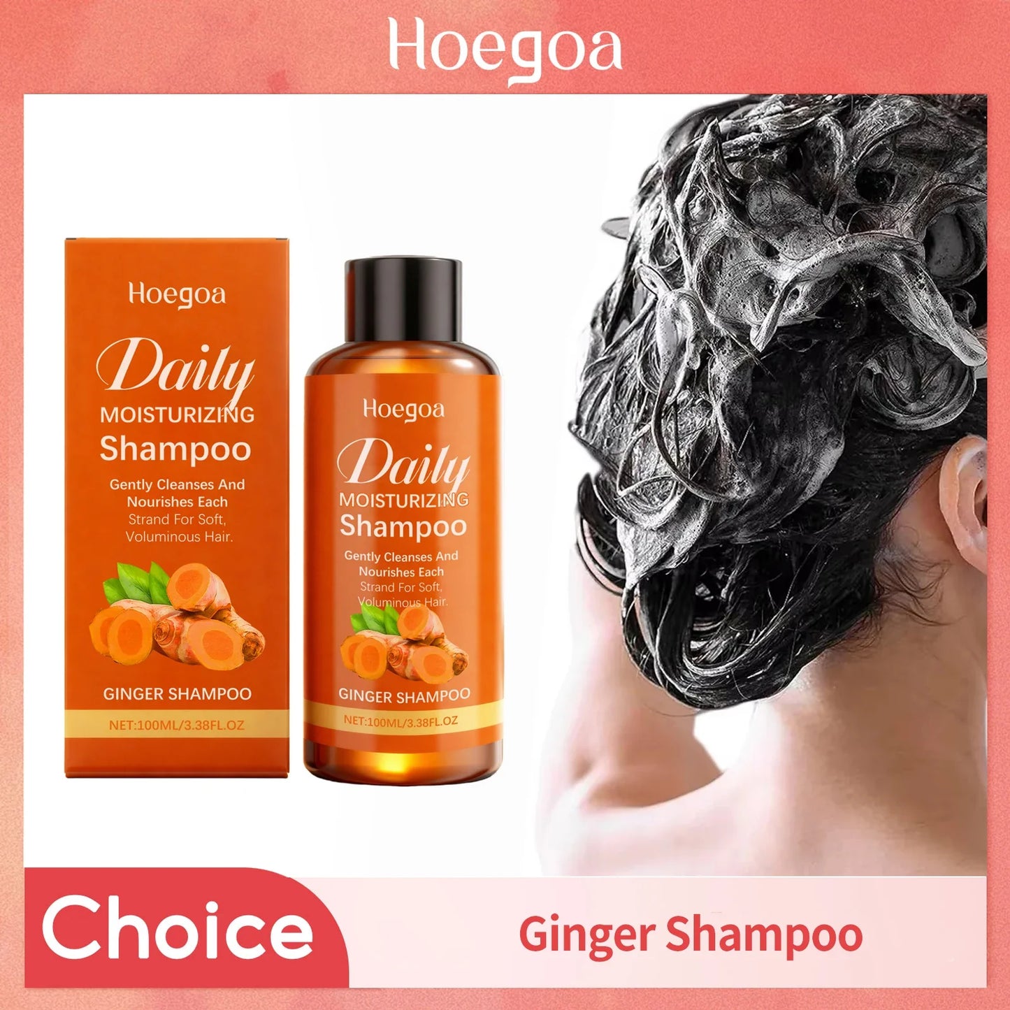 HOEGOA Ginger Hair Growth Shampoo – Strengthen & Nourish