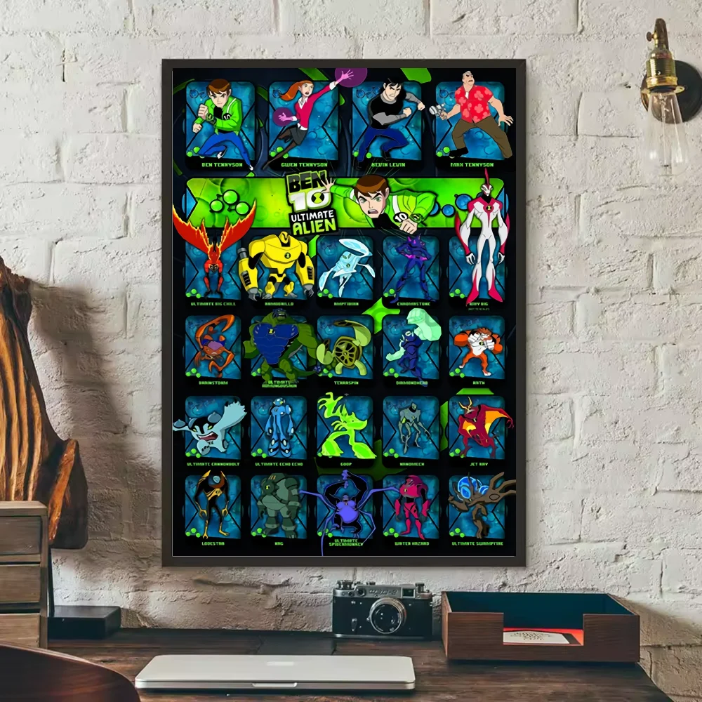 Ben 10 HD Waterproof PVC Wall Poster | Cartoon Home Decor Wall Art Poster Peaceful Pleasures Health and Wellness z5 30X40cmNoframe