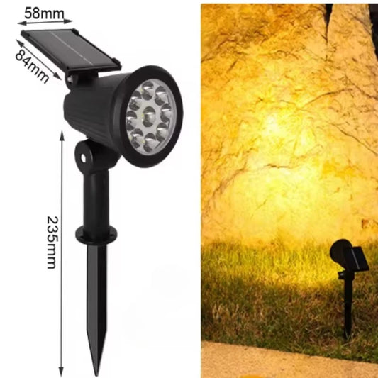 RTONTR LED Solar Spotlights Outdoor Waterproof Garden Pathway Solar Garden Spotlight Peaceful Pleasures Health and Wellness