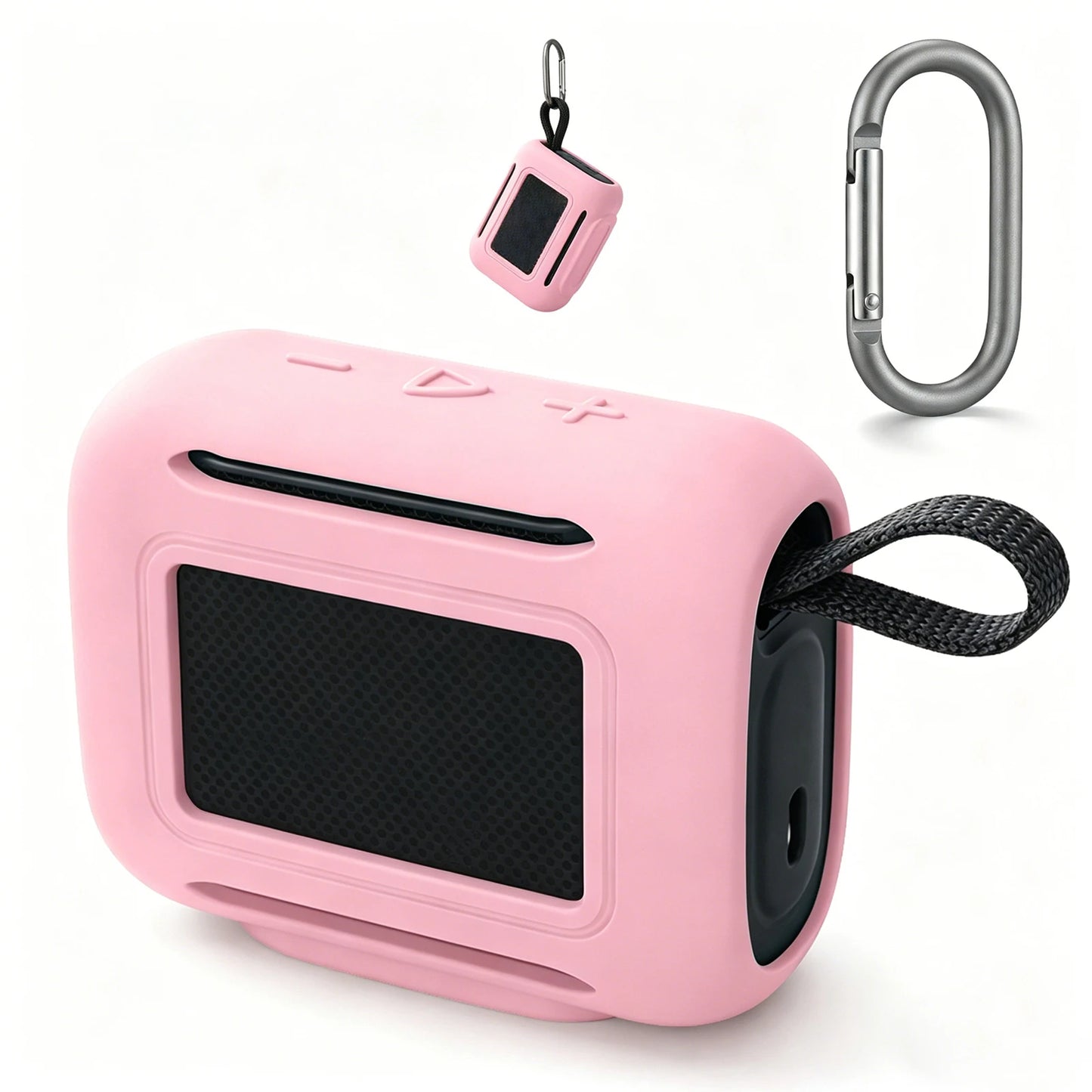 Protective Cover Compatible for Go 5 Portable BT Speaker Soft Skin Sleeve Protective Skin Case Shockproof with Carabiner Peaceful Pleasures Health and Wellness