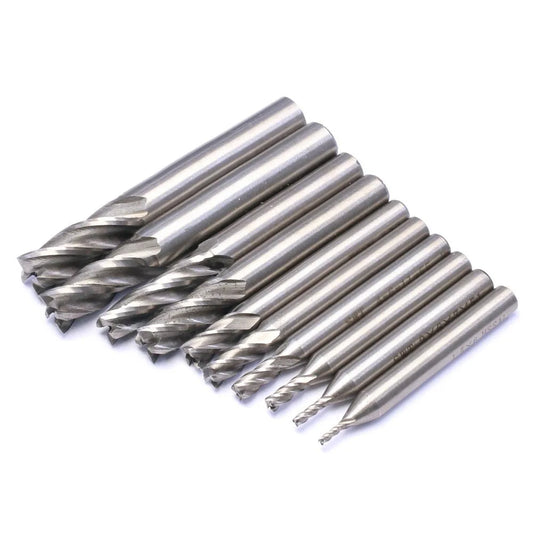 4-Flute Titanium HSS End Mill Set 1.5–10mm | CNC Router Bits Peaceful Pleasures Health and Wellness