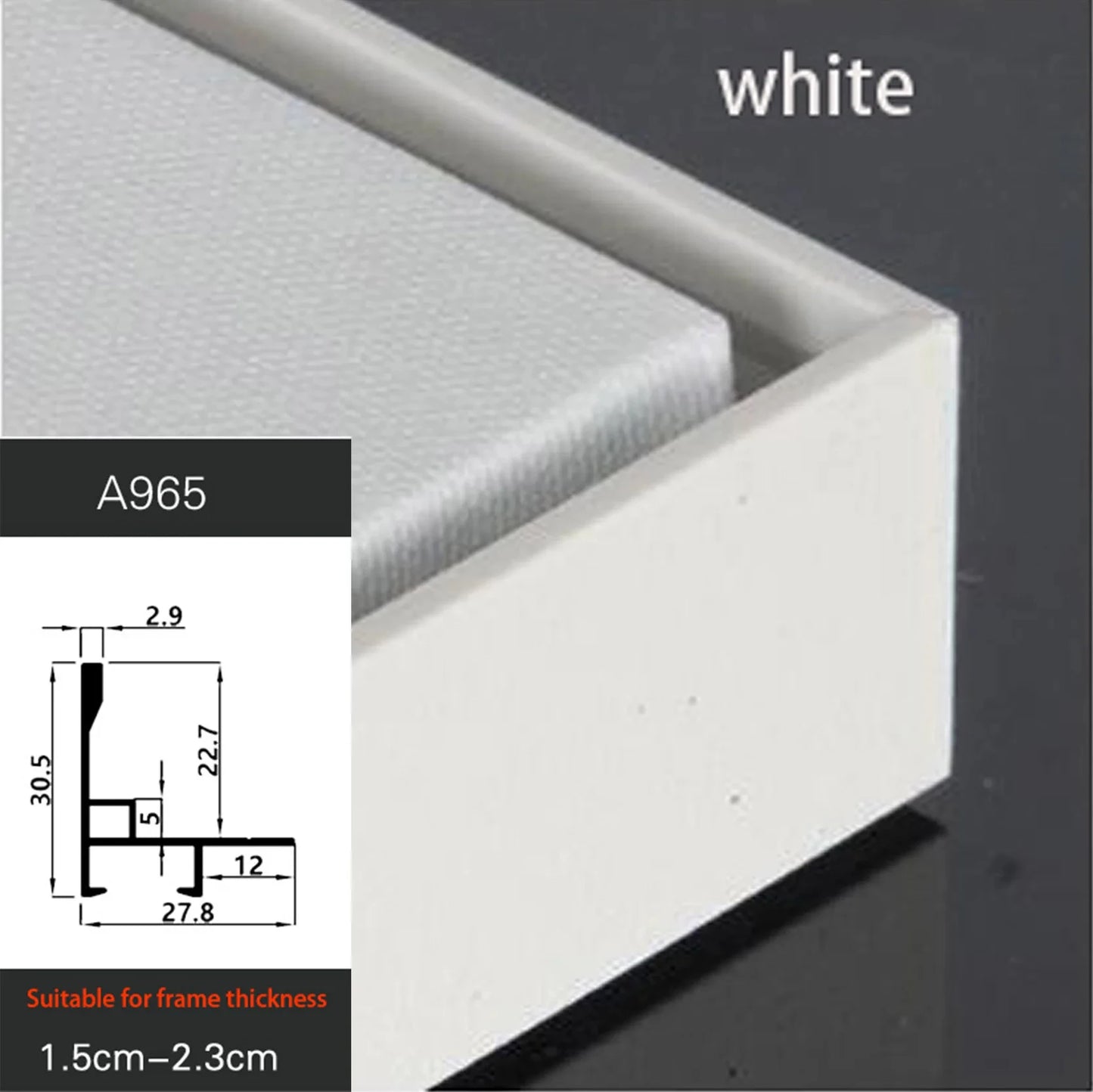 Customized Aluminum Alloy Frame for Paintings, Canvas Picture Frame, DIY, Modern, Grand Format, All Kinds of Size Peaceful Pleasures Health and Wellness A965 white customized 3 China Mainland