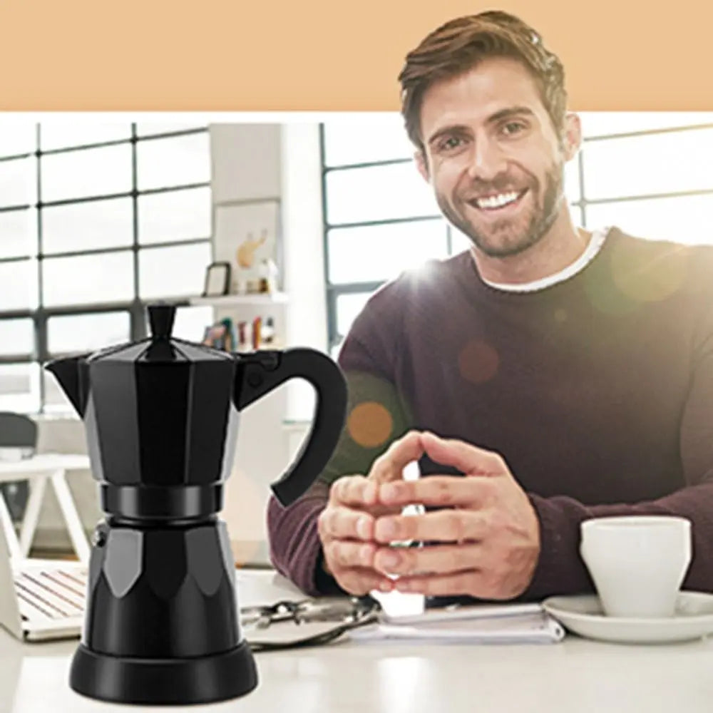 Italian All-Aluminum Electric Moka Espresso Pot 220V EU Plug