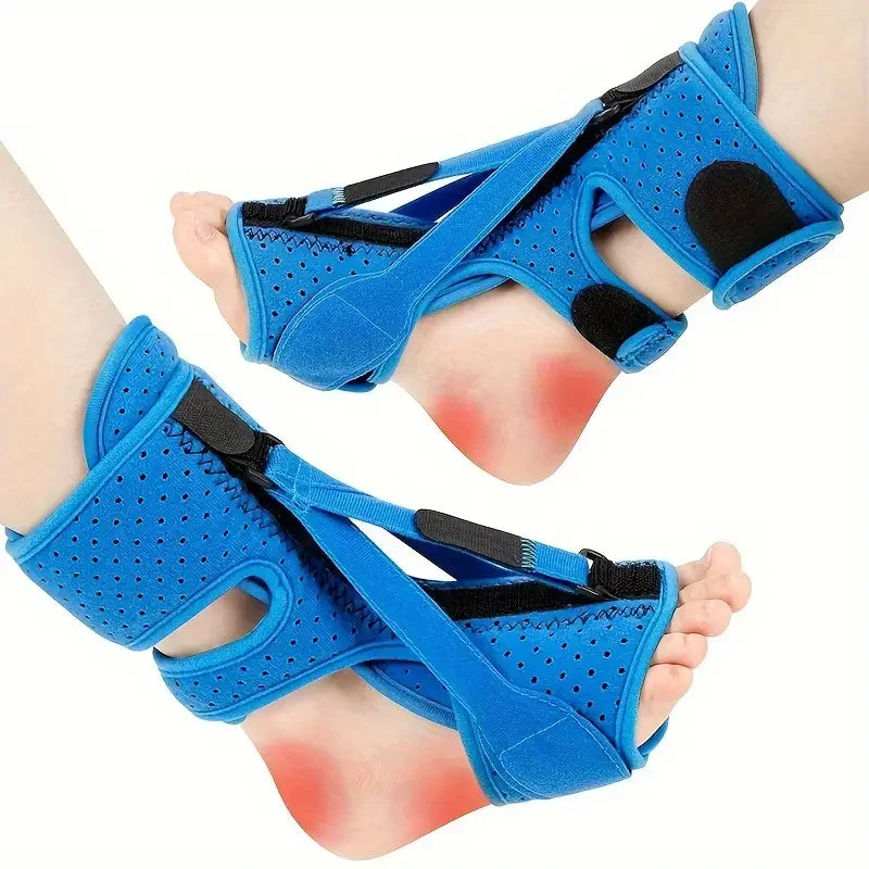1pc Foot Metatarsal Correction Ankle Fixture Brace,Plantar Myofasciitis Eversion Protector,Foot Support Night Foot Drop Orthosis Peaceful Pleasures Health and Wellness Blue