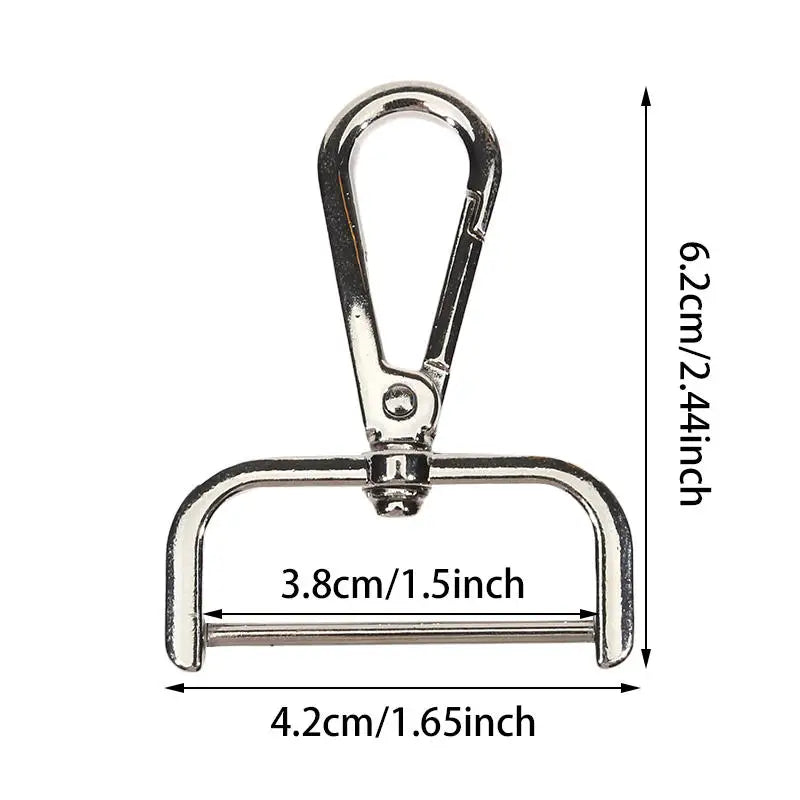 Bag Buckle Accessories Hardware Lock Buckle Metal Buckles Thickened Bag Strap Hanging Buckle Backpack Accessories Buckle Peaceful Pleasures Health and Wellness Silvery White 3.8cm
