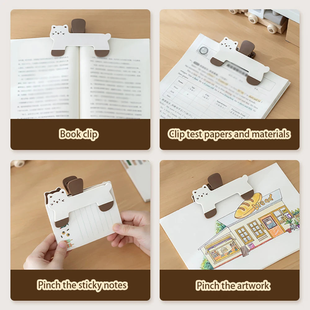 Cute Cat Book Holder Fixed Office Supplies Folder Student Stationery