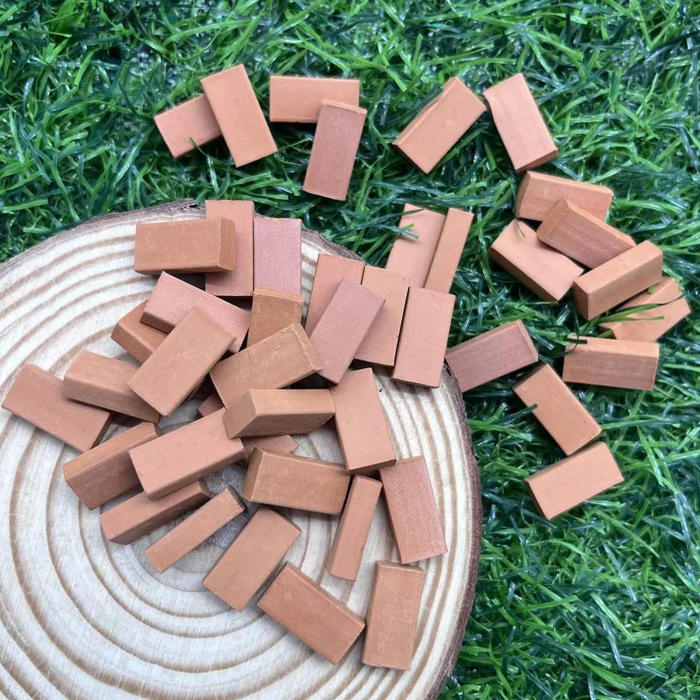 Mini Red Bricks 100/200pcs – DIY Fairy Garden Miniature Decor