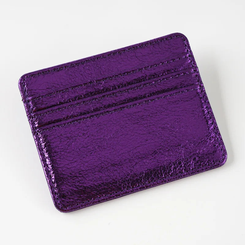 Ultra-Slim PU Leather Card Wallet | 4-Slot Unisex Cardholder