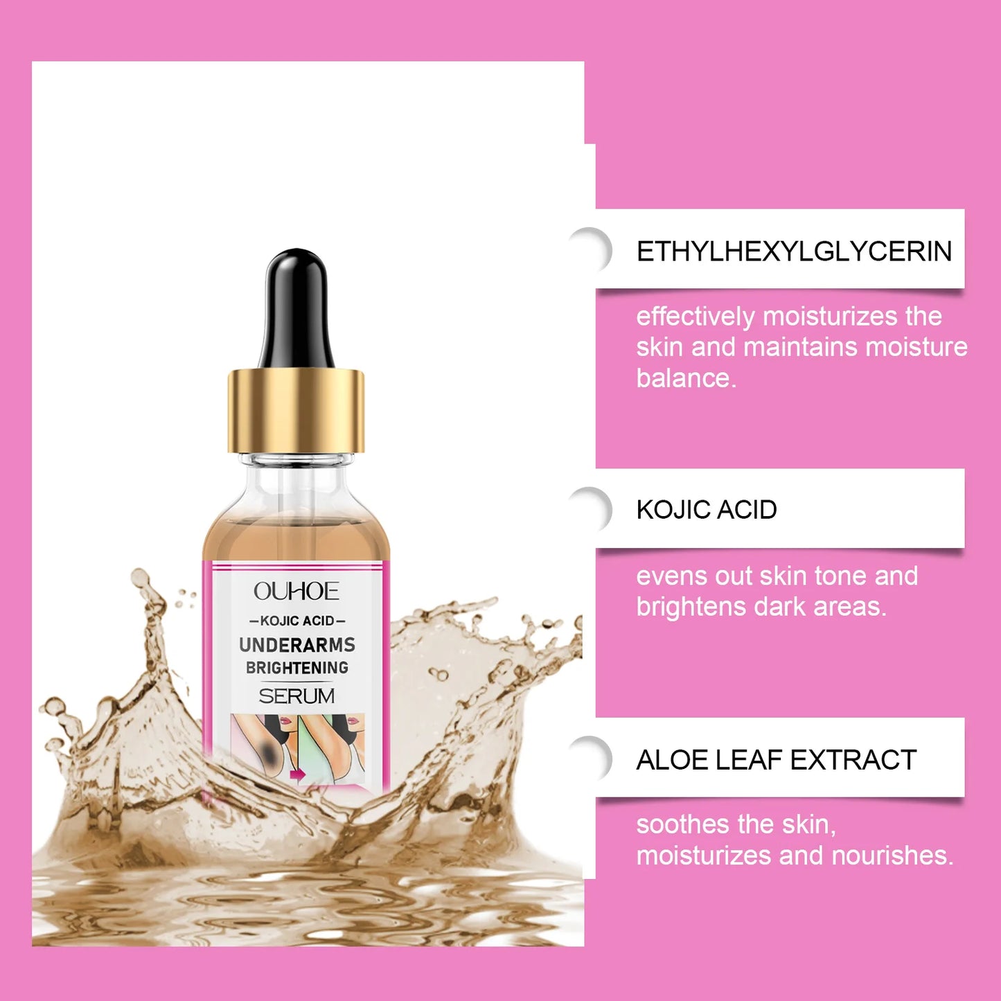 Kojic Acid Brightening Serum – Underarms, Knees & Body