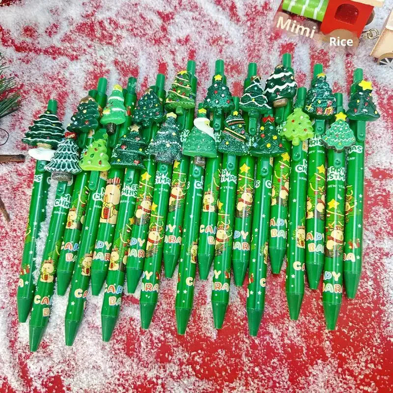 5-Pack Christmas Gel Pens – Santa, Snowman & Tree Designs
