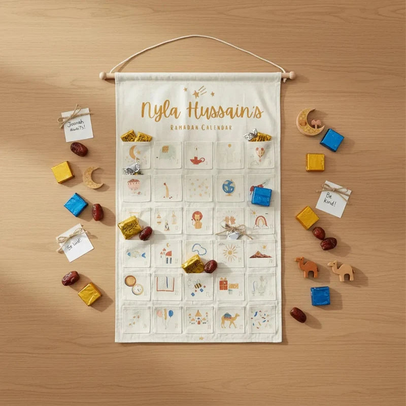 Personalised Ramadan Countdown Calendar | Eid Wall Decor Holiday Countdown Calendar Peaceful Pleasures Health and Wellness