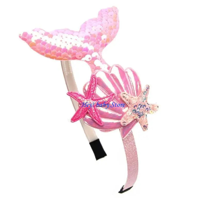 Girls Mermaid Seashell Headband | Birthday Party Hair Accessory
